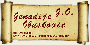 Genadije Obušković vizit kartica